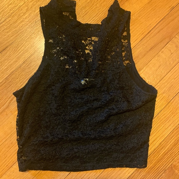 Abercrombie & Fitch Tops - Black lace crop top